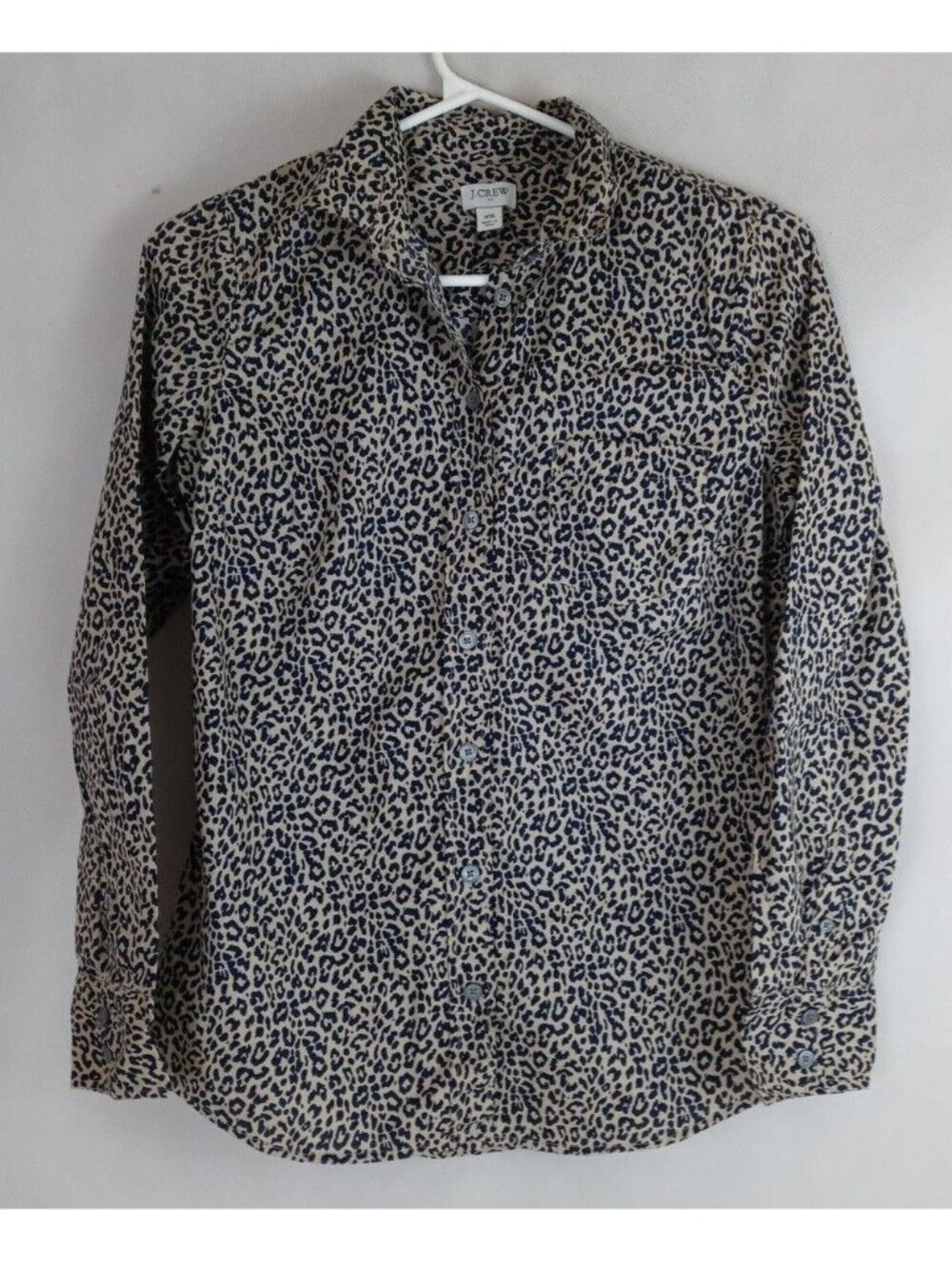 J. Crew Women's Button-Up Leopard Print Blouse Size XS